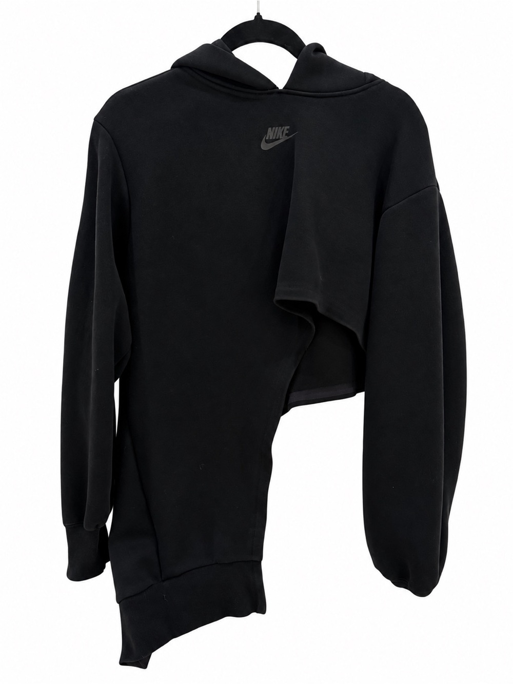 Nike Black Asymmetric Hoodie Sweatshirt